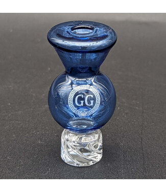 Greek Glass Greek Glass Bubble Spinner Cap Light Cobalt Blue