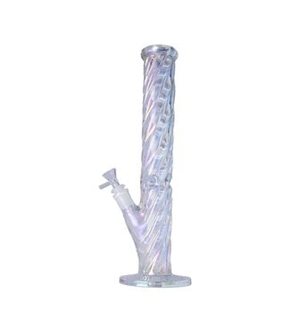 15" Twisted Iridescent Straight Tube