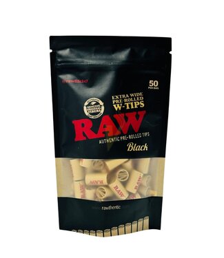 Raw Pre-Rolled 50ct Bag Black