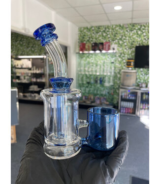 Greek Glass Factory Proxy Bubbler Light Cobalt Blue