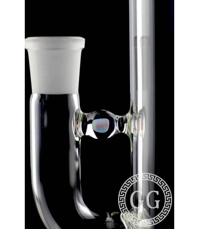 Greek Glass Greek Opal Double Gridded Stem Tube