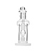 6.25" Bent Neck Clear w/ White Accent