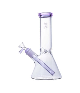 9" Clear w/ Lavender Accent Waterpipe