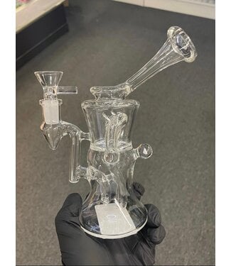 8” Clear Gilcycler w/ Encased Opal