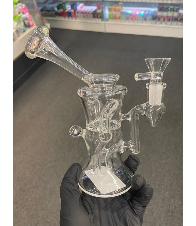 8” Clear Gilcycler w/ Encased Opal