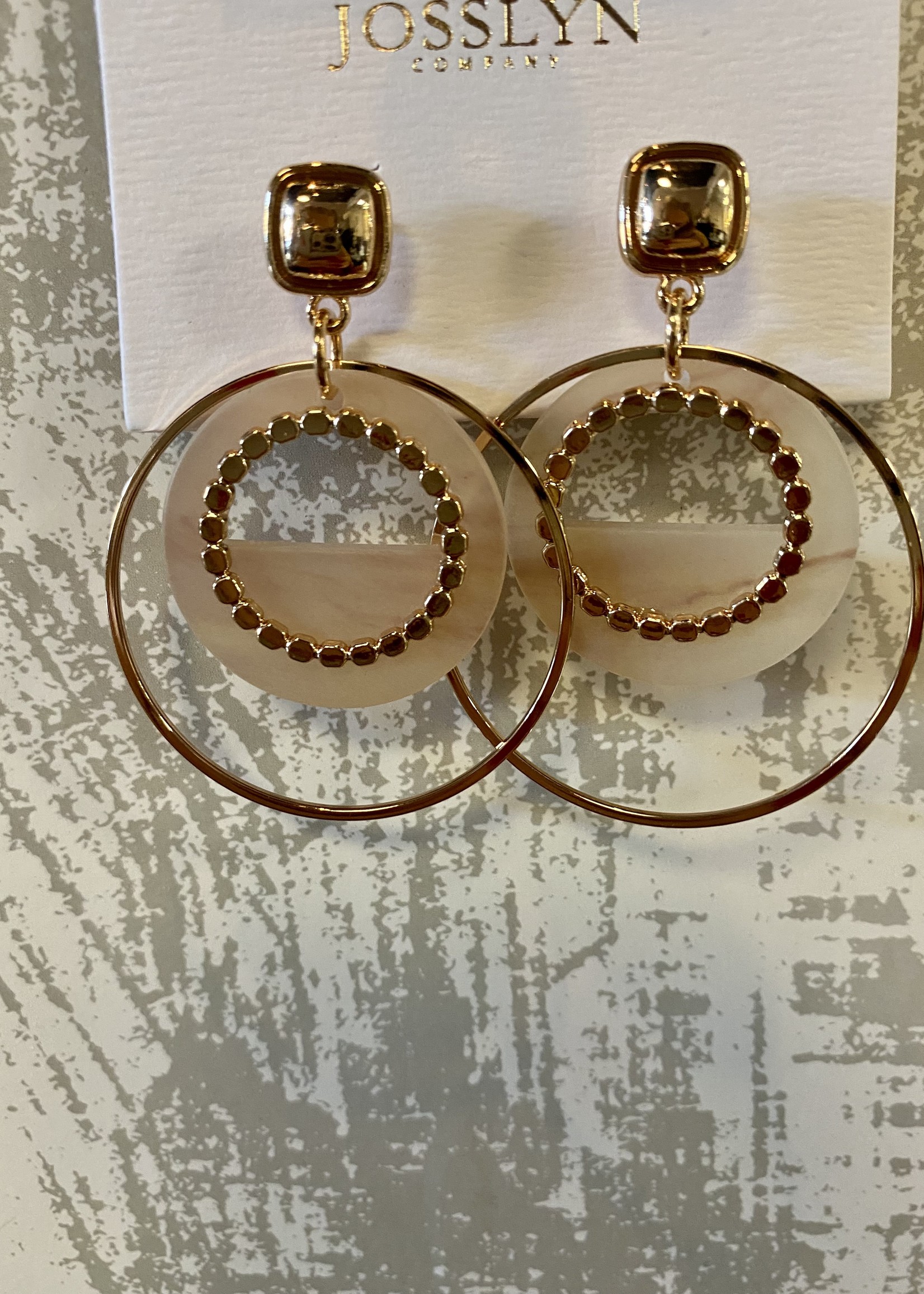 WALL TO WALL Gold Hammered Circle Earrings