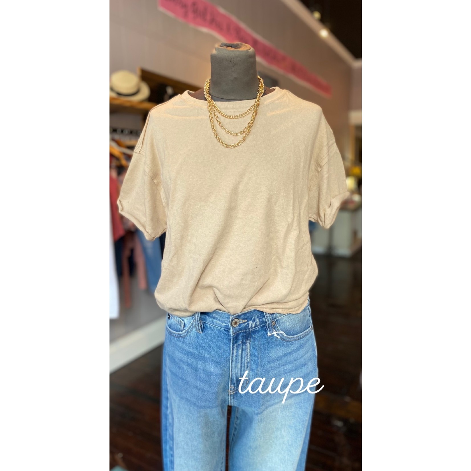trend:notes Abigail Distressed Basic Tee