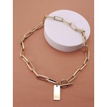 WALL TO WALL Chain Link Dog Tag Necklace