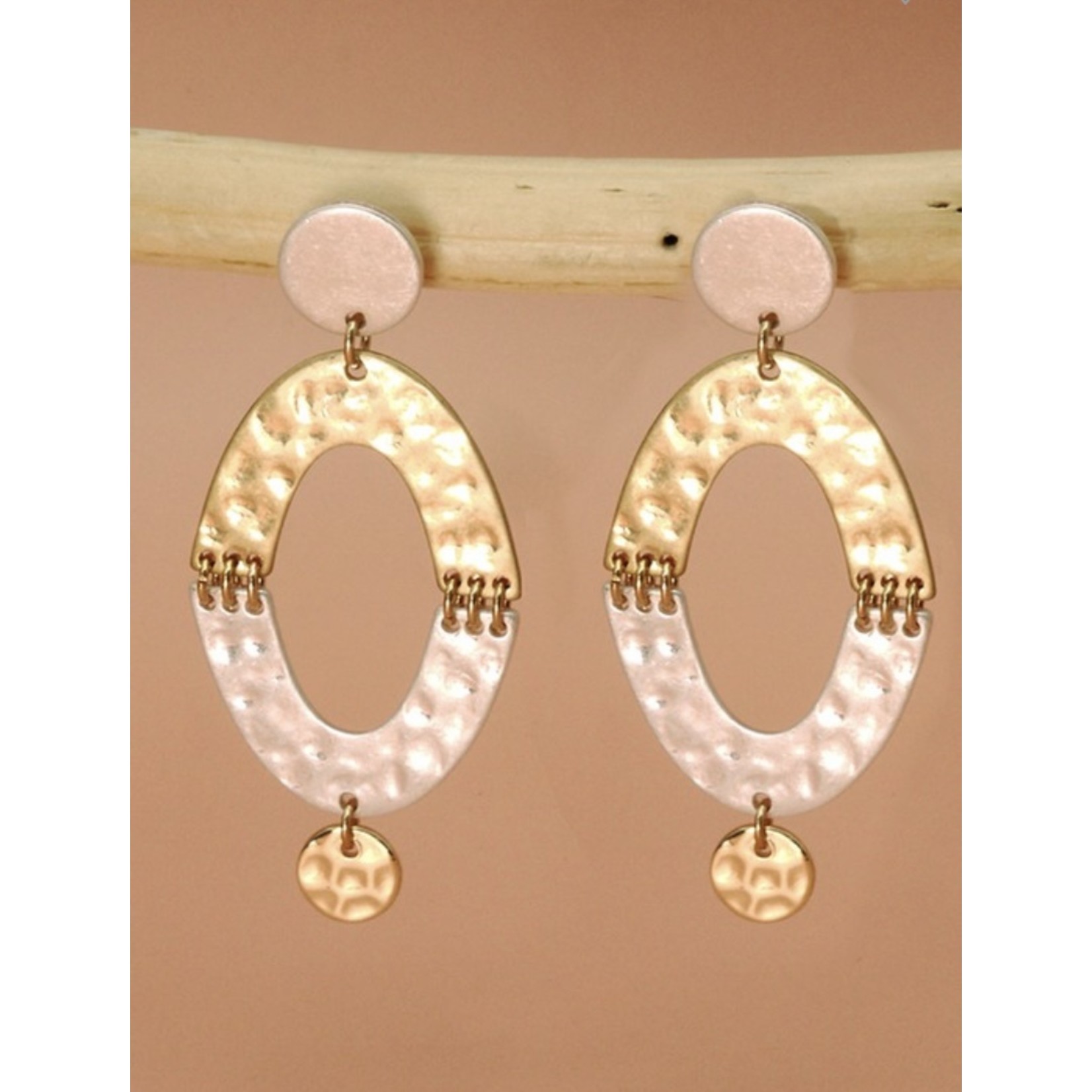 WALL TO WALL Gold And Silver Mixed Earrings