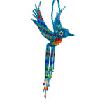 Unique Batik Beaded Ornament: Hummingbird