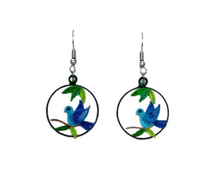 Quilling Card Blue Bird Charm Quilling Earrings Global Gifts