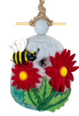 DZI Handmade Bumblebee Wool Felt Birdhouse