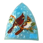 PamPeana Cardinal Couple Fused Glass Nightlight