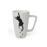 Ten Thousand Villages Kitty Prints Black and White Mug