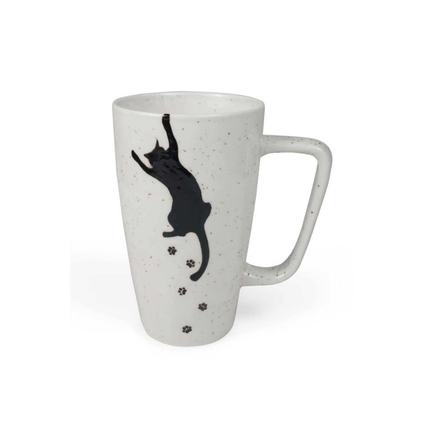 Ten Thousand Villages Kitty Prints Black and White Mug