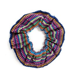 Lucia's Imports Colorful Ikat Fabric Scrunchie