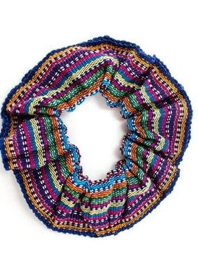 Lucia's Imports Colorful Ikat Fabric Scrunchie