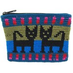 Unique Batik Crochet Cotton Cat Coin Purse