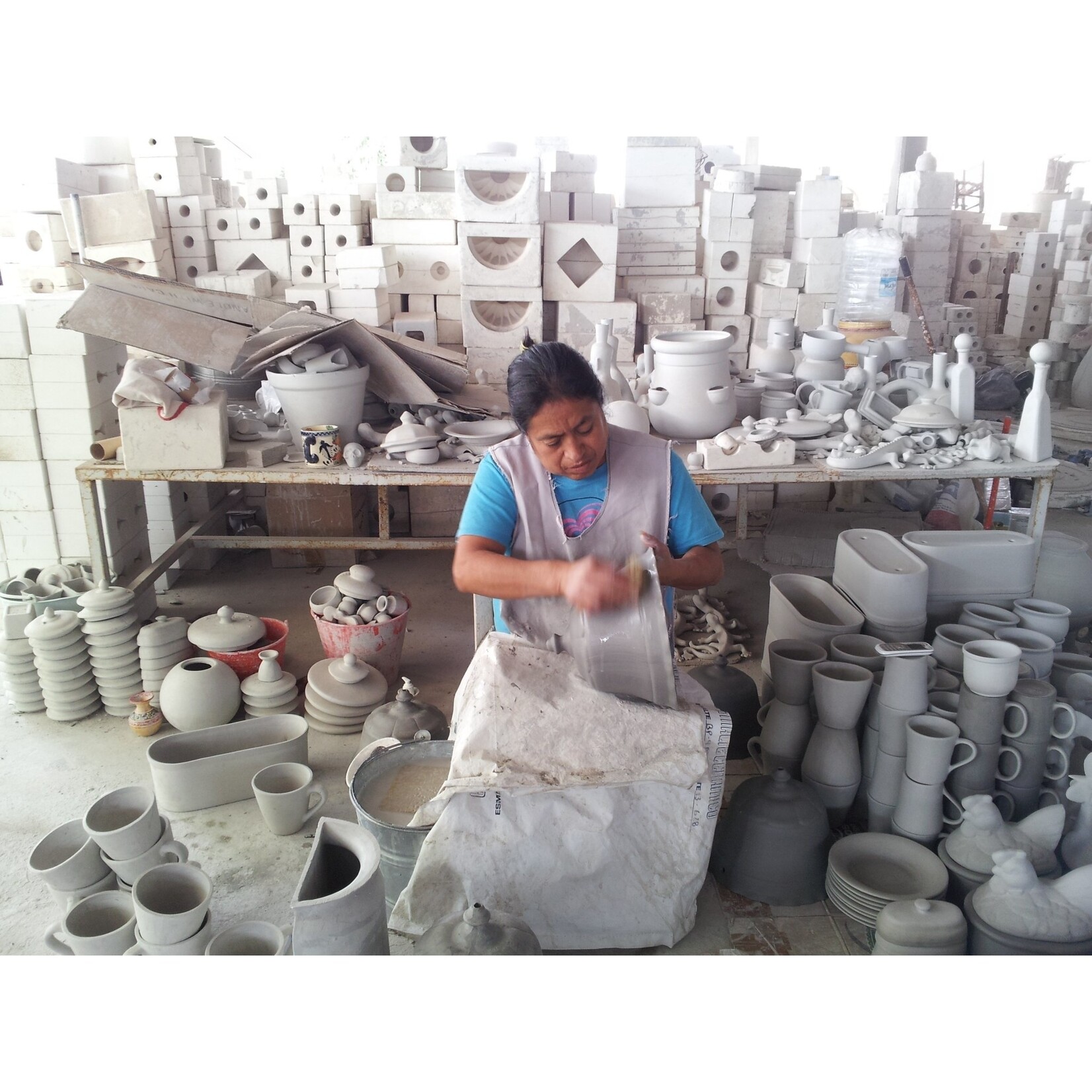 Global Crafts Encantada Handmade Pottery- Divided Dish