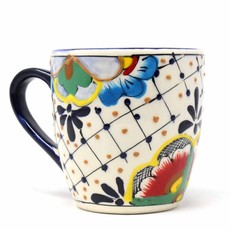 Global Crafts Dots & Flowers Mug