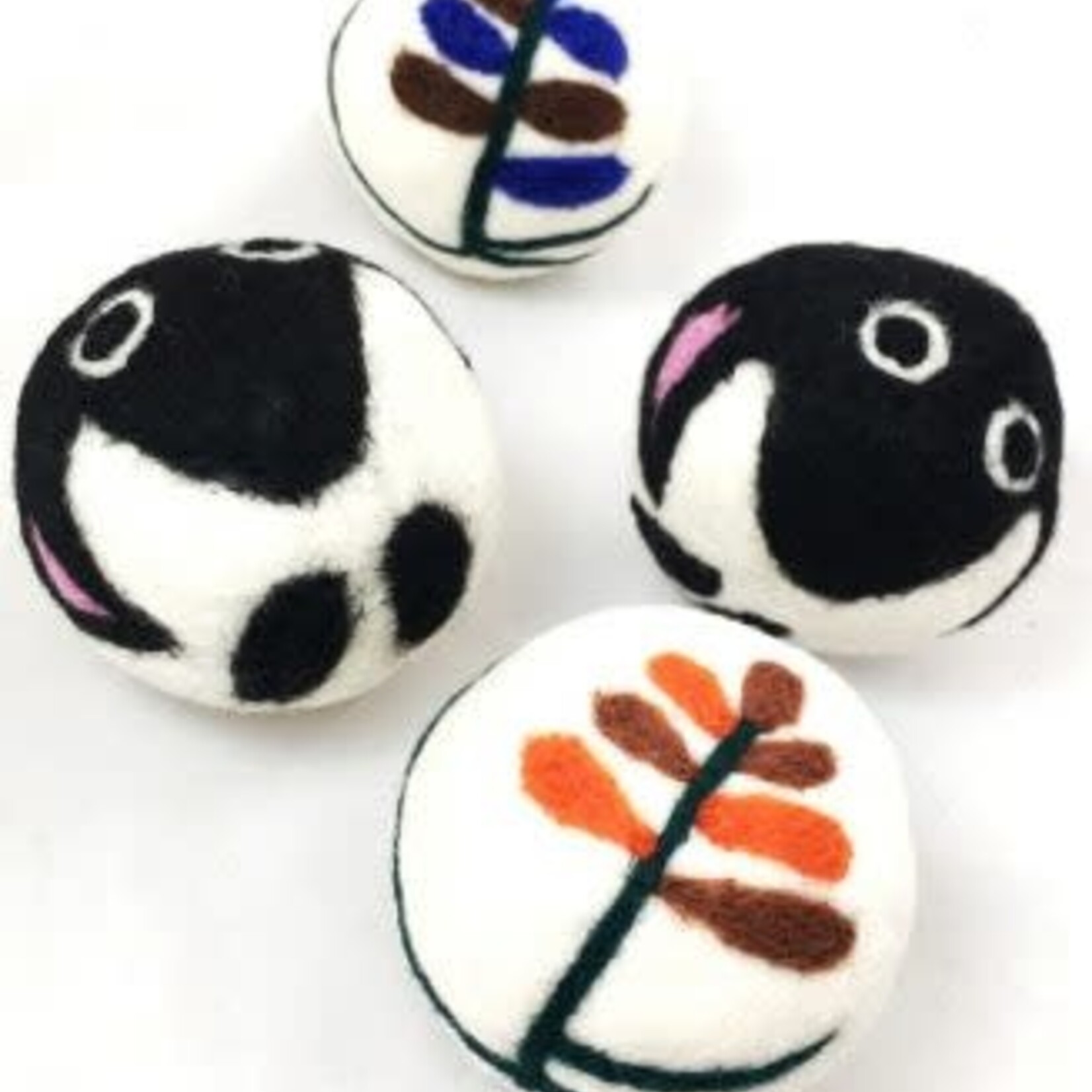 Ten Thousand Villages Felt Dryer Ball Embroidered Single- Assorted
