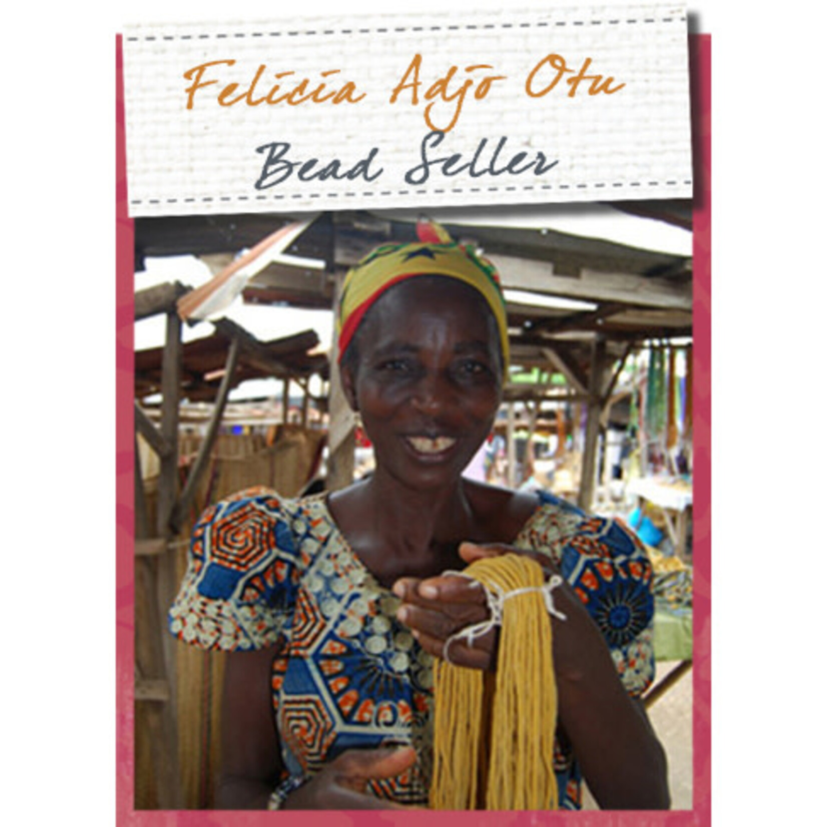 Global Mamas Full Circle: Necklace-Mustard