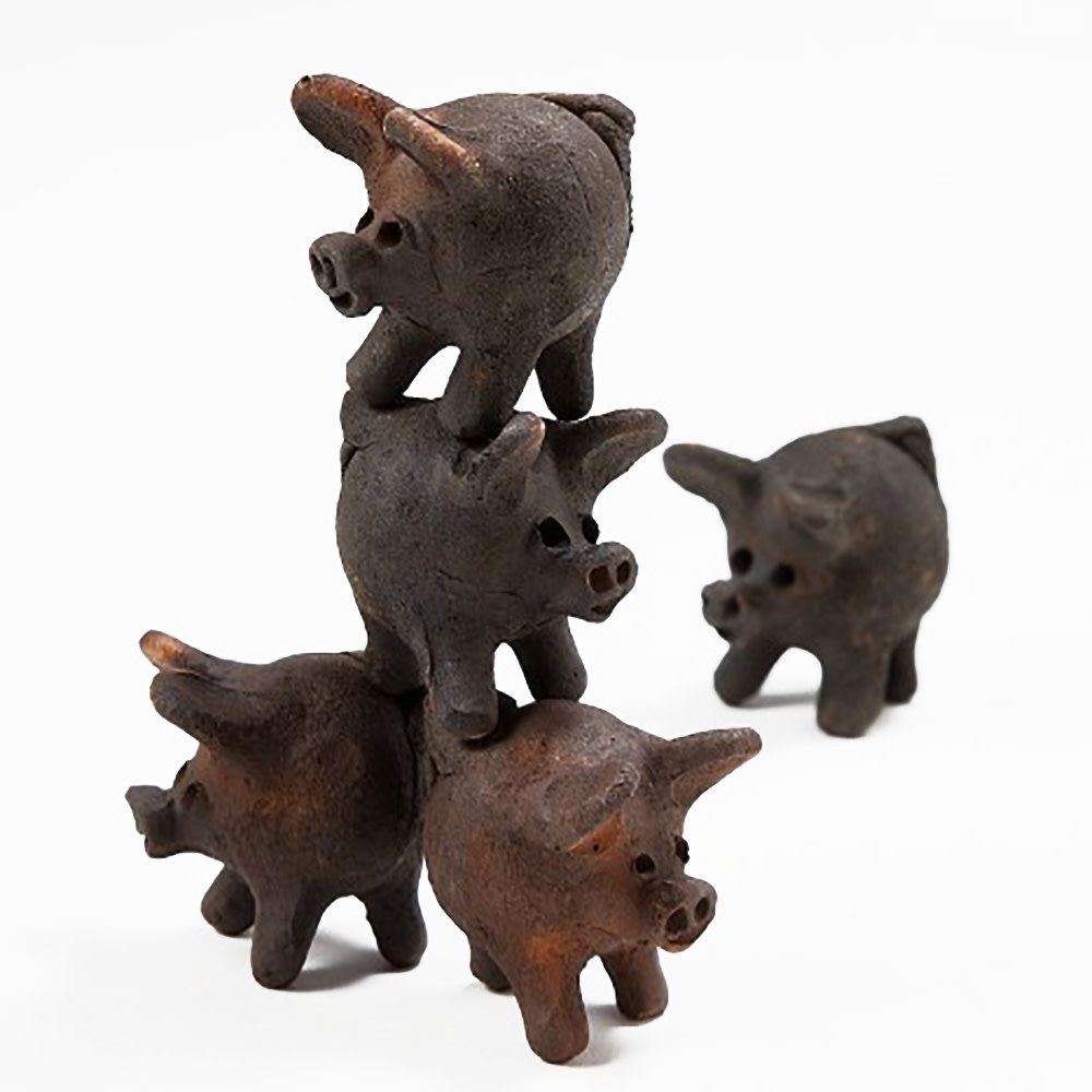 Good Luck 3-Legged Clay Pig - Global Gifts