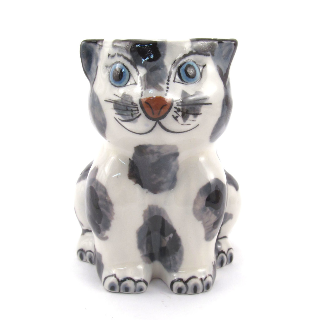 Lucia's Imports Hand-Painted Ceramic Mug: Cat
