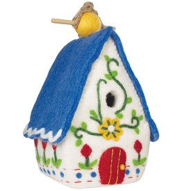 DZI Handmade Heidi Swiss Chalet Wool Felt Birdhouse