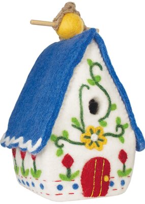 DZI Handmade Heidi Swiss Chalet Wool Felt Birdhouse