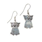 Ten Thousand Villages Kitty Silver Colored Brass Earrings