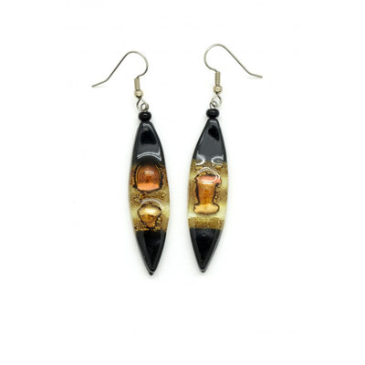 Dunitz & Co Long Almond Assorted Glass Earrings