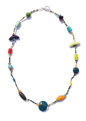 Creation Hive Mixed Bead 1-Strand Necklace