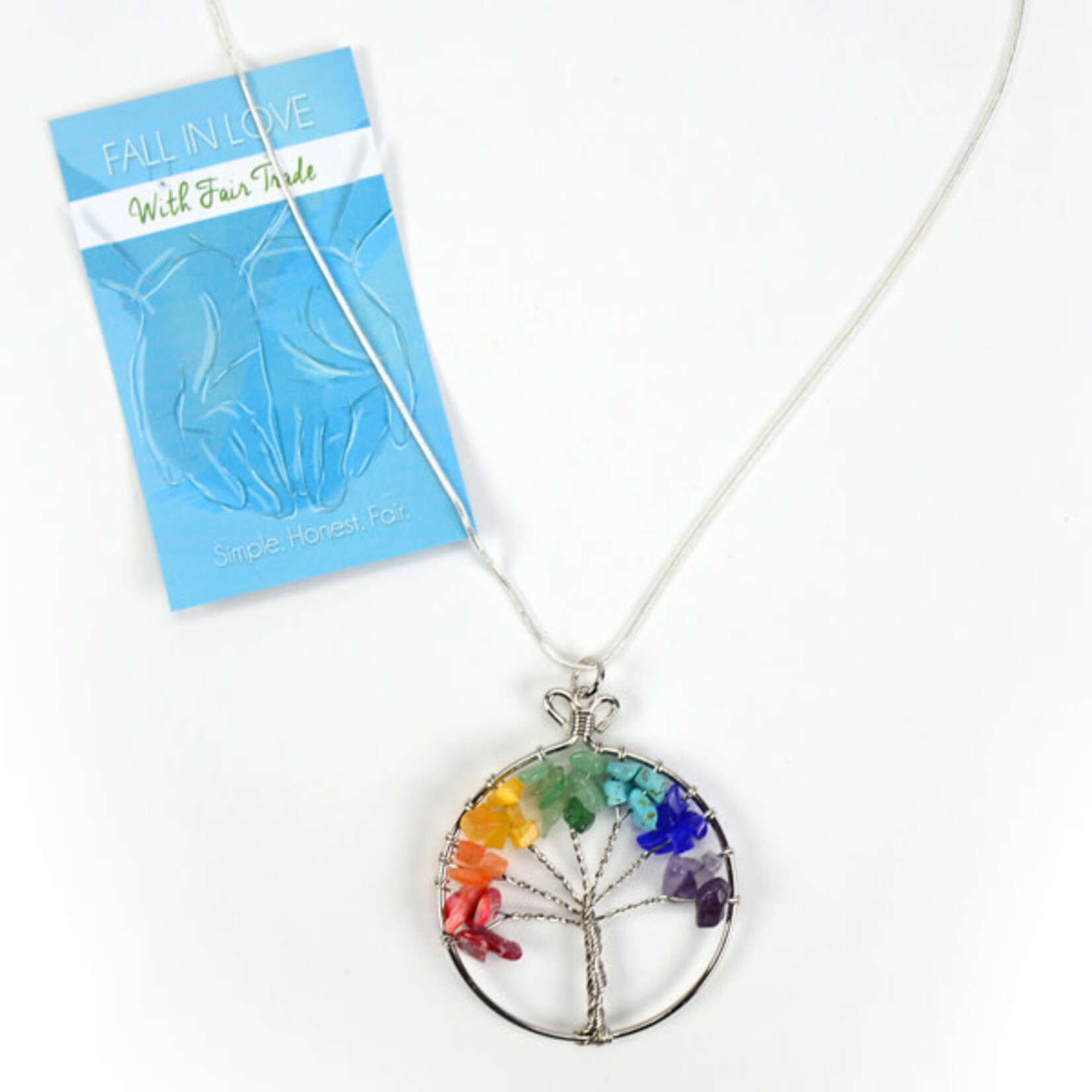 Minga Imports Rainbow Tree of Life Necklace