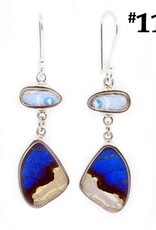 Silver Tree Designs Butterfly Wing Flutter Earrings Blue Morpho / Morpho Sulkowskyi