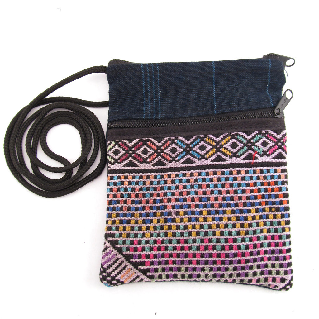 Lucia's Imports Recycled Textile Mini-Passport Bag