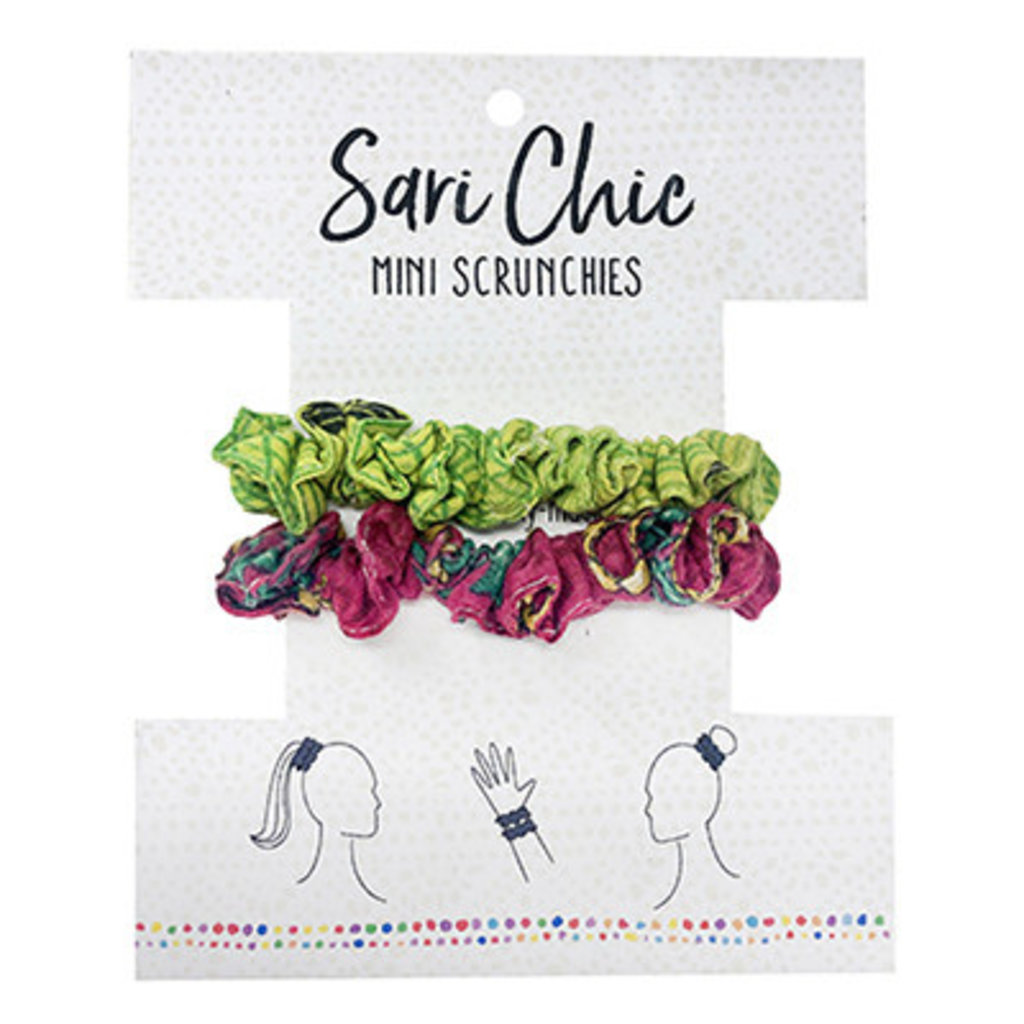 World Finds Sari Chic Mini Scrunchies
