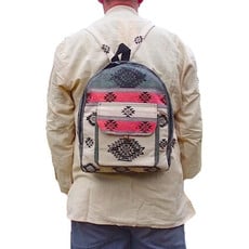 Ganesh Himal Small Cotton Striped Backpack