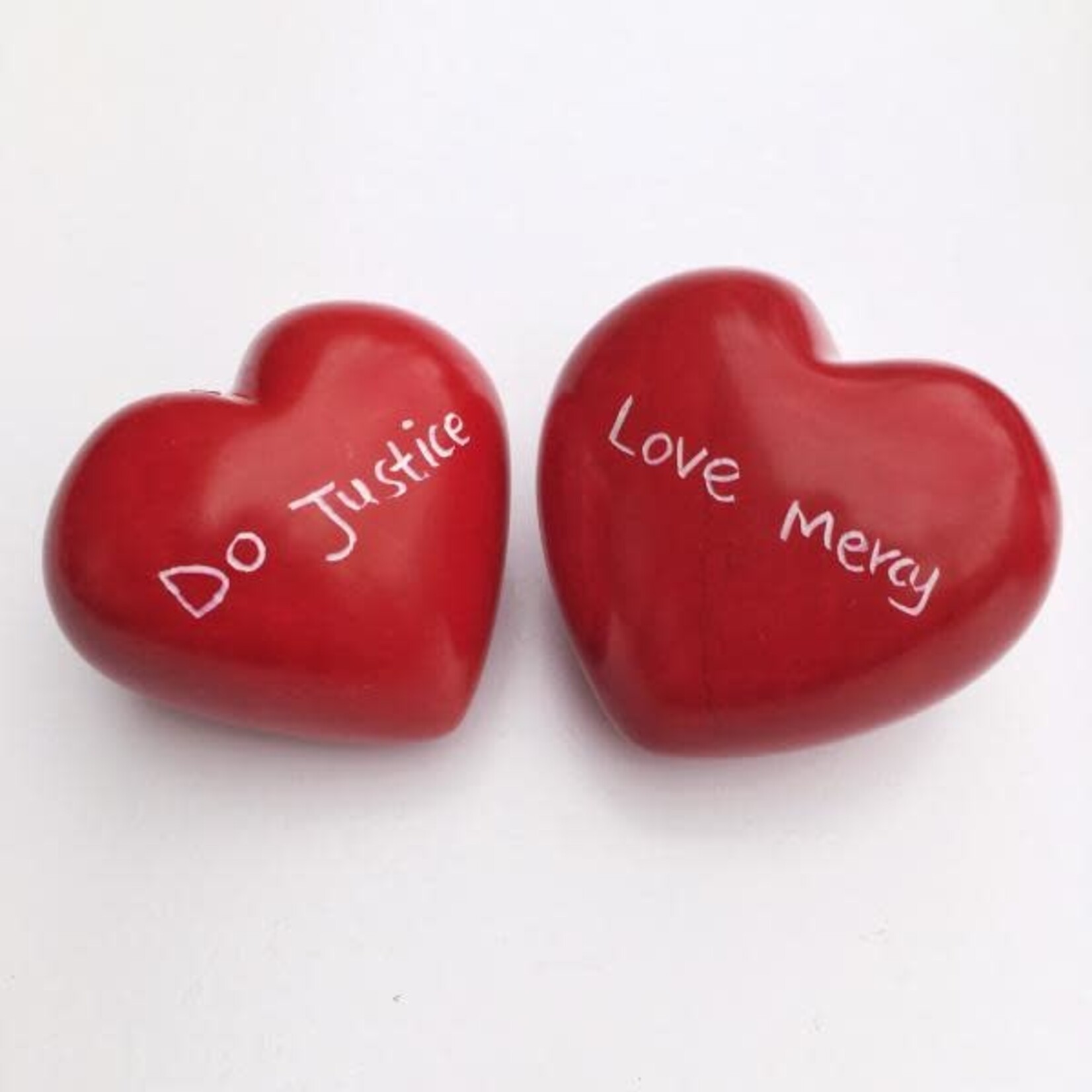Venture Imports Soapstone Heart Paperweight Hand Carved