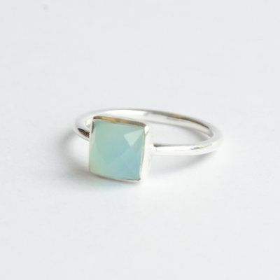 Fair Anita Sultry Sea Sterling & Chalcedony Ring