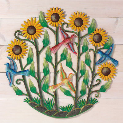 Serrv Sunflower Garden Drum Art