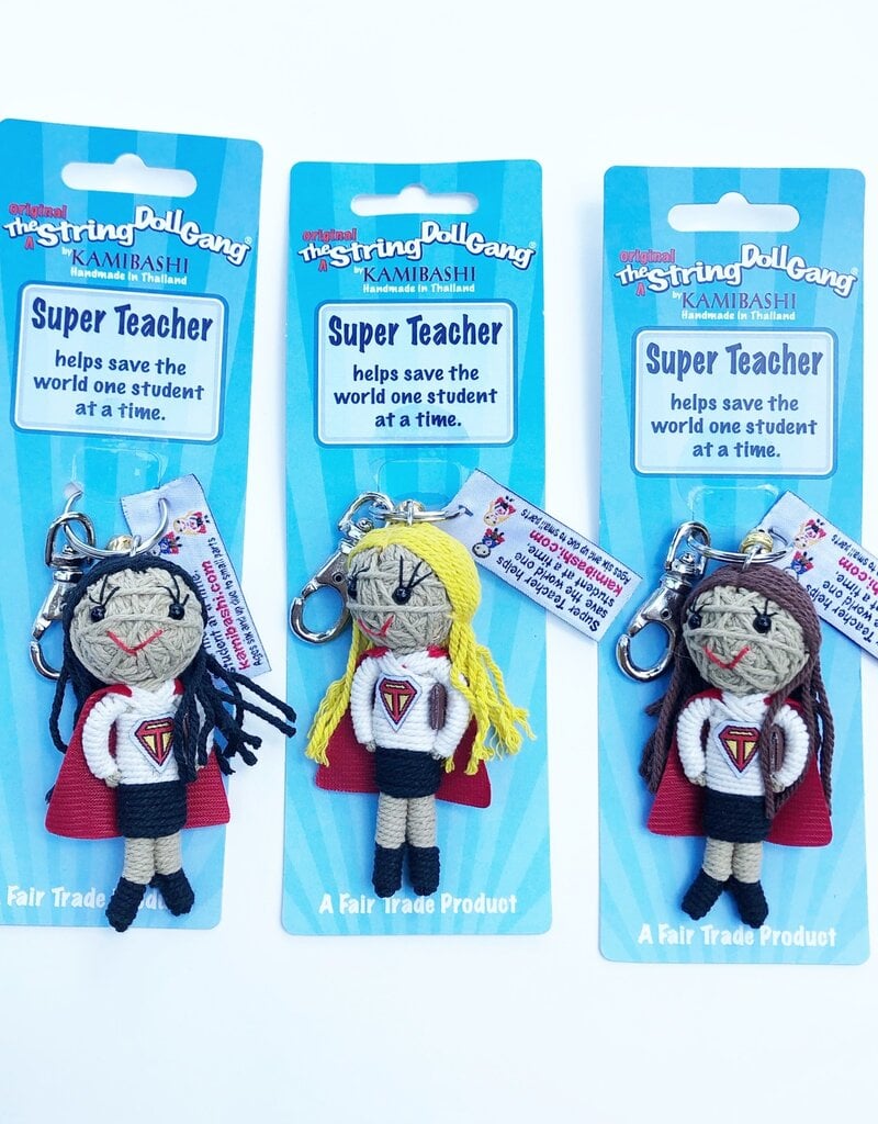 Kamibashi Super Teacher Long Hair String Doll Keychain