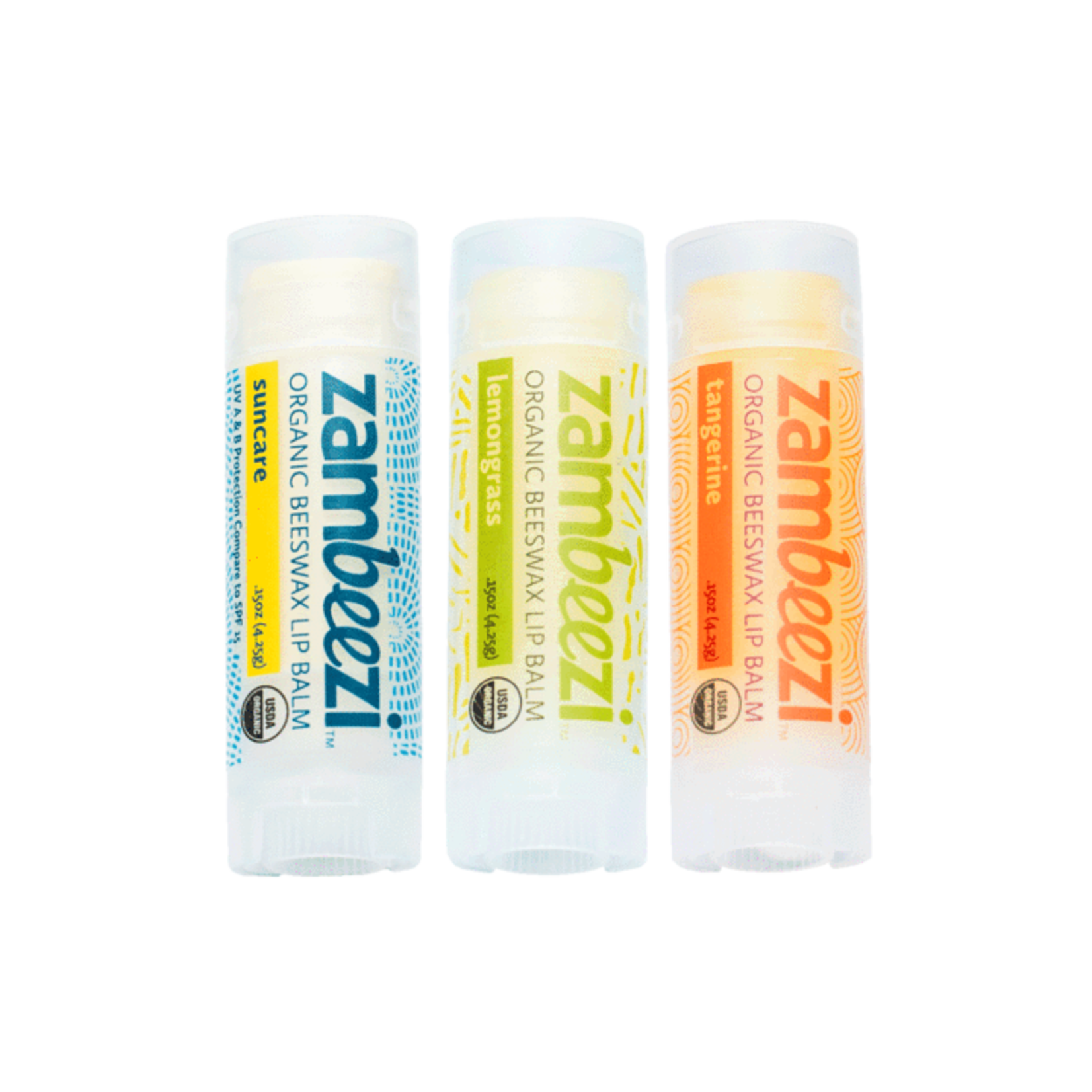 Sambah Naturals Three Pack of Zambeezi Lip Balm