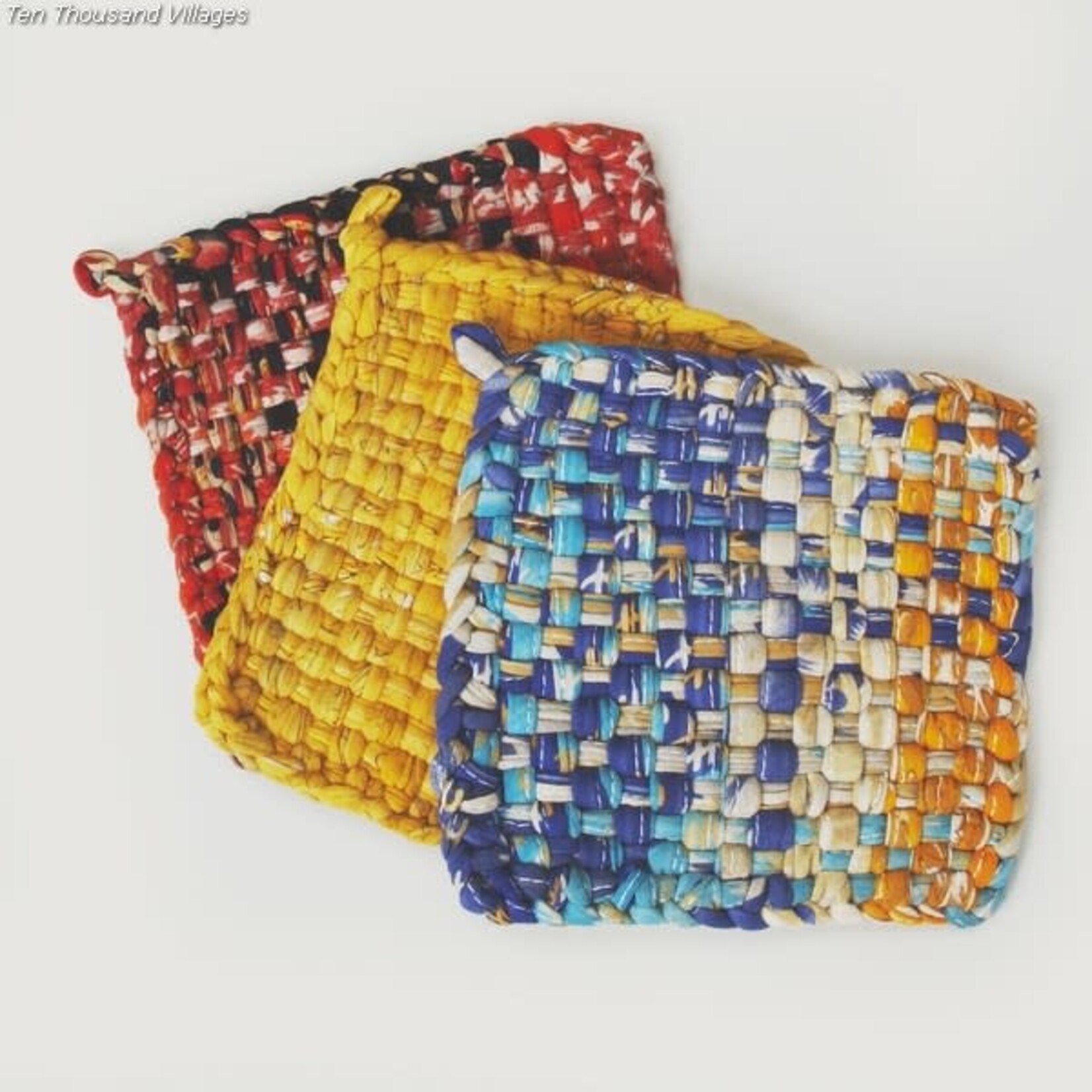 Ten Thousand Villages Village Cotton Sari Hot Mat