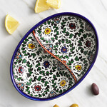 Serrv West Bank Divided Dish- Blue