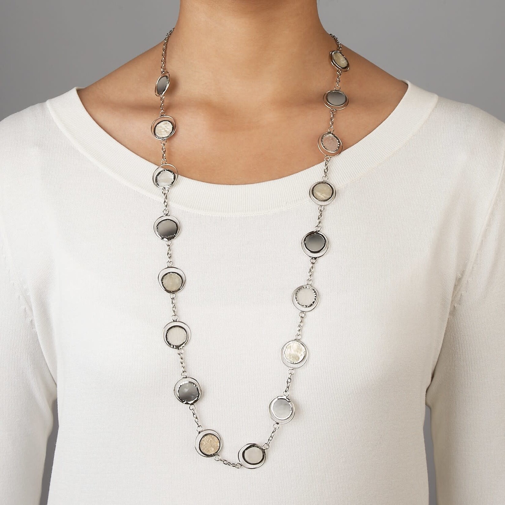 Ten Thousand Villages Whispered Secrets Capiz Necklace