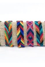 Lucia's Imports Wide Silk Multicolor Friendship Bracelet