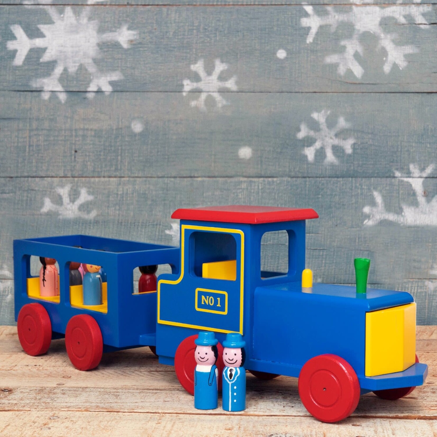 Mr Ellie Pooh Wooden Toy Train with Passengers