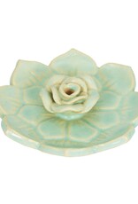 DZI Handmade Lotus Heart Ceramic  Incense Burner