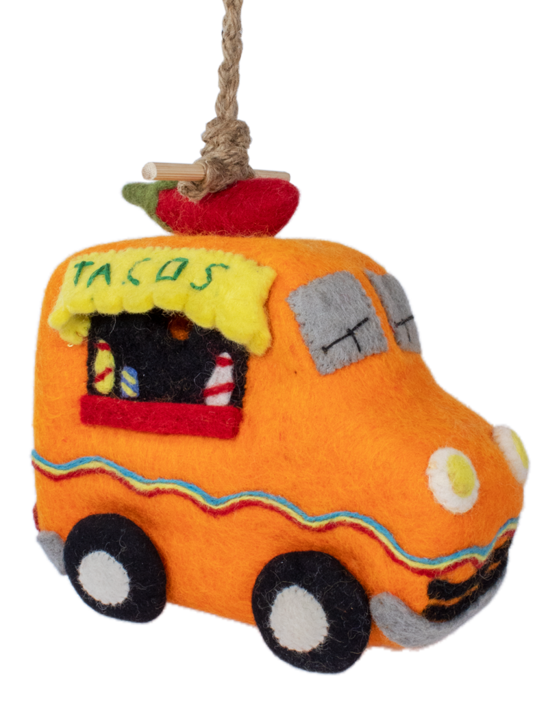 DZI Handmade Taco Truck Wool Felt Birdhouse